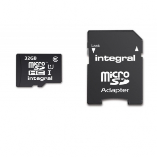 Integral Micro SD + Adapter 32GB Class 10 UHS1